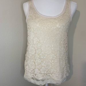 Brand new Lace cream tank top